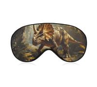 Triceratops in The Forests Comfortable Sleep Eye Mask Soft Covers for Sleeping with Adjustable Strap