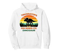 Triceratops Is My Fav-Rawr-Ite Dinosaur For Dino Lovers Pullover Hoodie