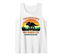 Triceratops is My Fav-Rawr-ITE Dinosaur for Dino Lovers Tank Top