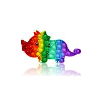 Triceratops Multicolor Pop It Fidget Stress Relief Toy Game