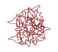 Triceratops Shape Paper Clips, 100pcs Red, Metal Electroplated, Portable Office Supplies - Durable Design, Slip, Perfect for Documents and Daily Use