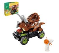 Triceratops Shaped RC Building Block Car, 2.4G Remote Control and 50m Range, 15-20mins Lasting, Adjustable Dinosaur Design, Gift for Teen Adults RC Lovers (578PCS)