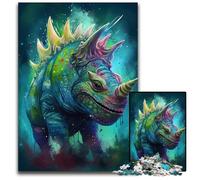 Triceratops Unrealism Puzzles 1000 Pieces for Adults paper Jigsaw Puzzles Home Decor Brain Teaser Game for TeenagersFamily Interaction 1000 PCS(38x26cm)