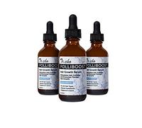 Tricho Labs Folliboost Hair Growth Serum - Natural Formula with Biotin, AnaGain, Baicapil, Peppermint Oil, for Thick & Full Hair - Helps Fight Signs of Hair Loss - Made in the USA - (2 oz) (3 Pack)