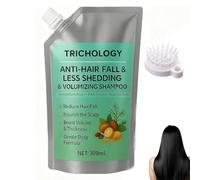 Trichology Anti-Hair Fall & Volumizing Shampoo, Trichology Anti Frizz Shampoo, Oil Control& Scalp Nourishment Shampoos, Organic Hair Care & Supports Fuller, Stronger Hairs, Adds Shine (1pcs)