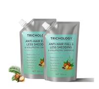 Trichology & Volumizing Shampoo, Strengthens Roots, Nourishes Scalp, Botanical Formula, Gentle Daily Scalp Care, Adds Thickness & Shine, Gentle for Men & Women, 300ml (2Pcs)