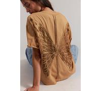 Tricia Fix Butterfly Tee at Free People in Gold, Size: Small - female
