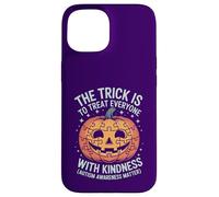 Trick is to Treat With Kindness Halloween Costume Autism Kid Case for iPhone 15