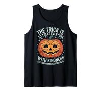 Trick is to Treat with Kindness Halloween Costume Autism Kid Tank Top
