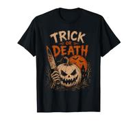 Trick Or Death Pun Creepy Pumpkin Halloween Costume T-Shirt
