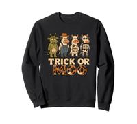 Trick or Moo Funny Halloween Cows Costume Pun Sweatshirt