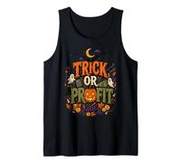 Trick Or Profit Funny Halloween Stock Market Retro Tank Top