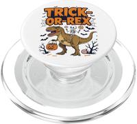 Trick-or-Rex Halloween Dinosaur Skeleton Rider PopSockets PopGrip for MagSafe