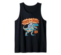 Trick Or Roar Dinosaur Skeleton Rider Tank Top
