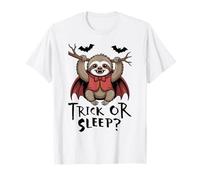 Trick or Sleep Sloth Vampire Halloween Lazy T-Shirt