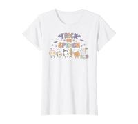Trick or Speech SLP Halloween Speech Therapy Therapist Squad Value Graphic T-Shirt, Women, White, S
