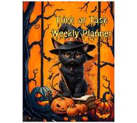 Trick or Task Weekly Planner: A Spooky-Themed Weekly Organizer for Productivity, Planning & Halloween Fun