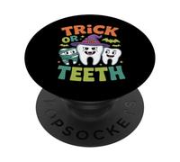 Trick or Teeth Dentist Halloween Costume Funny Tooth PopSockets Adhesive PopGrip