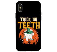 Trick Or Teeth Spooky Tooth Witch Dentist Dental Halloween Case for iPhone X/XS