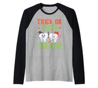 Trick or Teeth Treats Dentistry Dental Halloween Raglan Baseball Tee