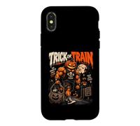 Trick or Train Pumpkin Bodybuilder Halloween Workout Case for iPhone X/XS