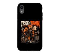 Trick or Train Pumpkin Bodybuilder Halloween Workout Case for iPhone XR