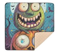 Trick Or Treat and Funny Faces Large Stylish Baby Playmat for Indoor Outdoor Comfortable Baby Play Tummy Time Mat for Baby Toddler Infant, 50'' x 50''