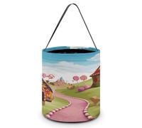 Trick Or Treat Bag Candy Land Halloween Tote Bucket | Sweet Bags Reusable Candy Bucket For Carnival Party Everyday Candy Handbag