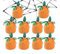 Trick Or Treat Bag - Pumpkin Reusable Drawstring Velvet Candy Bag, Halloween Trick Or Treat Bag for Boys | Sweet Pumpkin Treat Bags for Emball