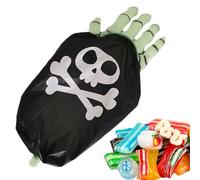 Trick Or Treat Bag - Skeleton Claws, Creepy Halloween, Spooky Hand | Scary Ghost Hand Candy Holder With Horror Claws, Glow In Dark Bag For Carnival Party Decoration Kids Festive Props 200 Characters