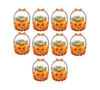 Trick or Treat Bags with Handle Pumpkin Resealable Scary Pouch