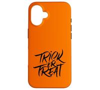 Trick Or Treat Black Spider Web Happy Halloween Fun Case for iPhone 16