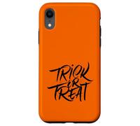 Trick Or Treat Black Spider Web Happy Halloween Fun Case for iPhone XR
