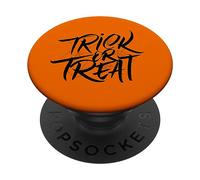 Trick Or Treat Black Spider Web Happy Halloween Fun PopSockets Adhesive PopGrip