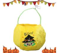 Trick or Treat Bucket - Halloween Candy Bucket | Portable Three-Dimensional Confectionery Bag | Festival Decoration Embroidered