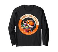 Trick or Treat Candy Roar Dinosaur Halloween Fun Long Sleeve T-Shirt