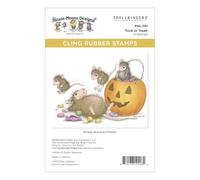 Trick or Treat! Cling Rubber Stamp Set from The House-Mouse Tree-mendous Christmas Collection, red