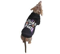 Trick or Treat Dog Hoodie - Halloween, Glow in the Dark, Spooky, Small Medium Large, Night Time Walks (Small)