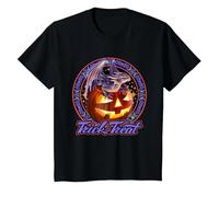 Trick Or Treat Dragon Pumpkin Anne Stokes Halloween Kids T-Shirt, Youth, Black, Medium