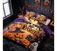 Trick or Treat Halloween Duvet Cover King Size Bedding Sets, Gifts