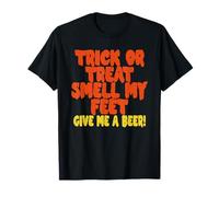 Trick or Treat Smell My Feet Give Me a Beer Rockstar Graphic T-Shirt