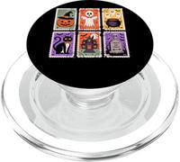 Trick Or Treat Spooky Halloween Stamps Design PopSockets PopGrip for MagSafe