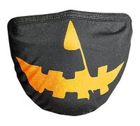 Trick Or Treat Studios Morris Costumes Reusable Halloween Pumpkin Face Mask Made of PPE for Adults, Black and Orange, One Size