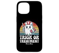 Trick Or Treatment Cute Halloween Trauma Nurse Case for iPhone 15