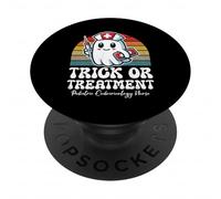 Trick Or Treatment Halloween Pediatric Endocrinology Nurse PopSockets Adhesive PopGrip