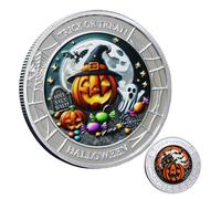 Trick Treat Coin - Halloween Souvenir Collectible, Shiny Metal Token, Rare Limited Edition Engraved Coin | Portable Decorative Parties Favor Presents For Women Men Kids Home Holiday Fun