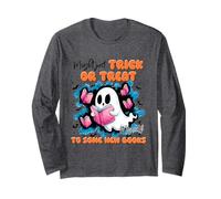 Trick Treat Myself to Books Shirt Funny Ghost Reading Long Sleeve T-Shirt