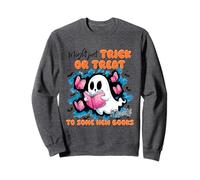 Trick Treat Myself To Books Shirt Funny Ghost Reading Sweatshirt