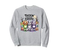 Trickin' With My Creeps Cute Halloween Monster Squad Sweatshirt