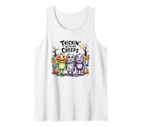 Trickin' with My Creeps Cute Halloween Monster Squad Tank Top